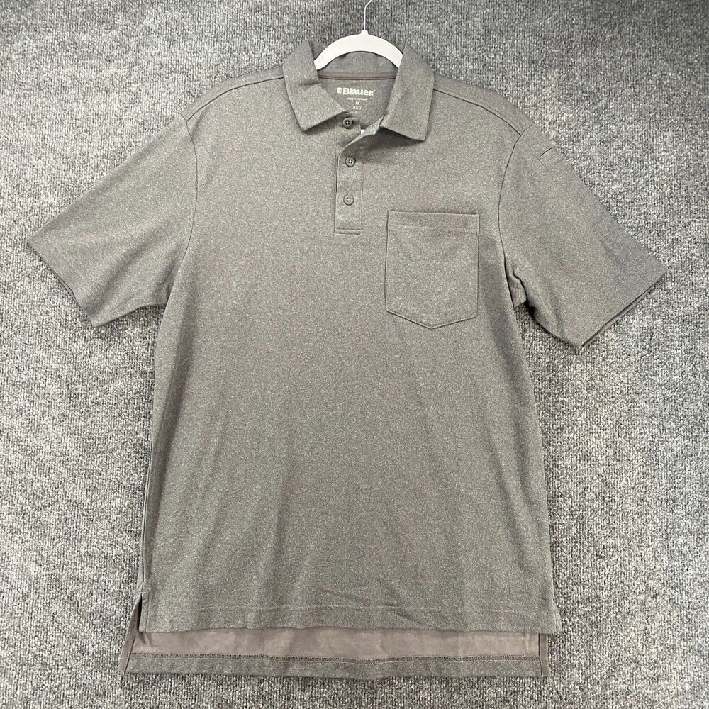 Blauer Polo Shirt‎ Mens M Gray Short Sleeve BICOMPONENT Career Workwear Uniform